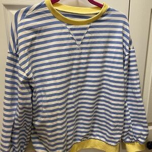 Ladies striped sweatshirt